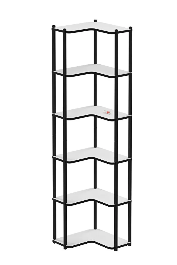 6 Raflı Çiçeklik Rafı Saksılık Standı Dekoratif Aksesuar Rafı Saksılık Sardes Beyaz
